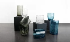 Glazen set 12-delig Grey Crackle