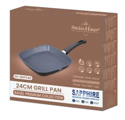 Grillpan 24 cm marmeren coating