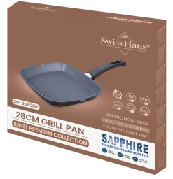 Grillpan 28 cm marmeren coating