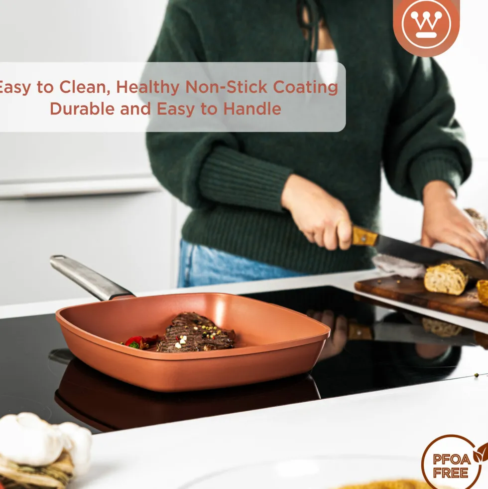 Grillpan 28 cm Rood Performance Series Inductie Westinghouse