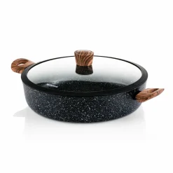 Hapjespan 32 cm Black Marble Wood Westinghouse