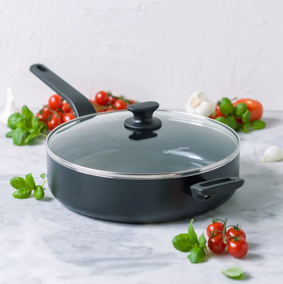 Hapjespan met Keramische Antikleeflaag 28 cm Essence
