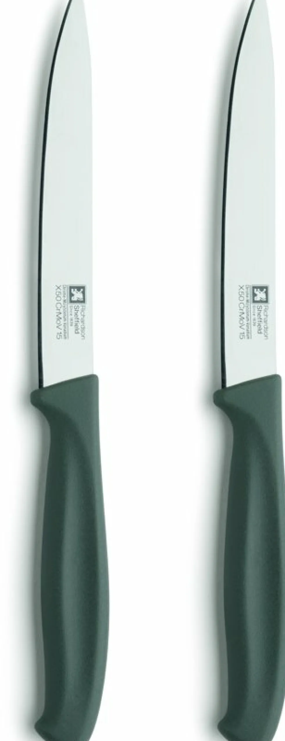 Huishoudmessen glad set van 2 grijs Kitchen Essentials