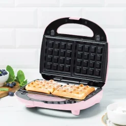 Keramische grill 3 in 1 Tosti Panini Wafelmaker Roze