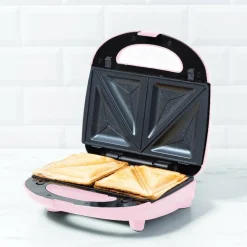 Keramische grill 3 in 1 Tosti Panini Wafelmaker Roze