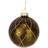 Kerstbal Antique Glitter Gold 8 cm