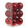 Kerstballen 12 Stuks Kunststof Rood