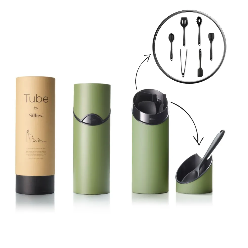 Keukentoolset Sillies Tube Groen 8-delig