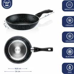 Koekenpan 24 cm Black Marble Westinghouse