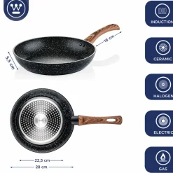 Koekenpan 28 cm Black Marble Wood Westinghouse