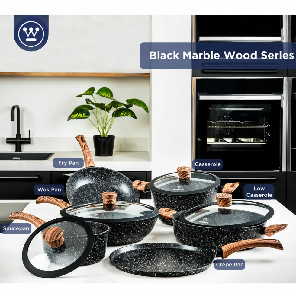 Koekenpan 26 cm Black Marble Wood Westinghouse