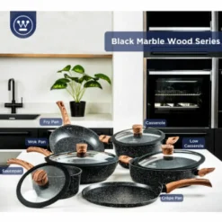 Koekenpan 24 cm Black Marble Wood Westinghouse