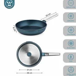 Koekenpan 28 cm Blauw Performance Series Inductie Westinghouse