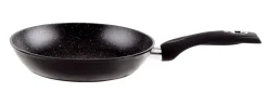 Koekenpan 24 cm marmeren coating zwart