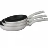 Koekenpan 24 cm marmeren coating zilver