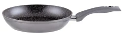Koekenpan 24 cm marmeren coating zilver