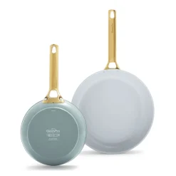 Koekenpannenset 2-delig 26-30 cm Greenpan Padova Smokey Blue Gold