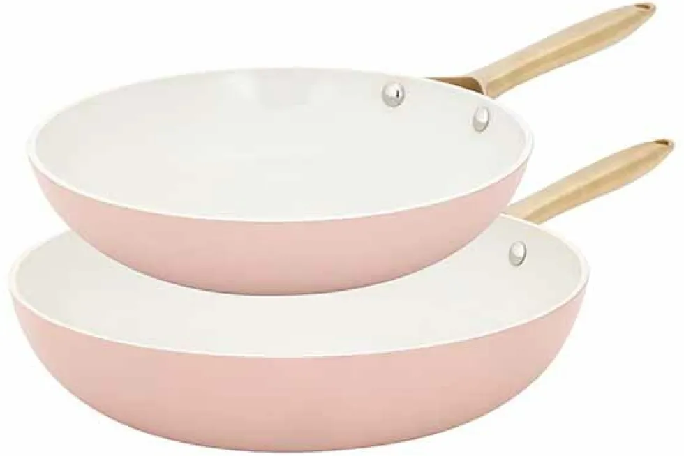 Koekenpannenset 2 delig Elegance roze goud