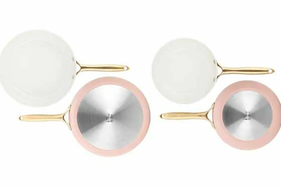 Koekenpannenset 2 delig Elegance roze goud