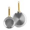 Koekenpannenset RVS 20-28 cm Greenpan Padova 3-Ply uncoated