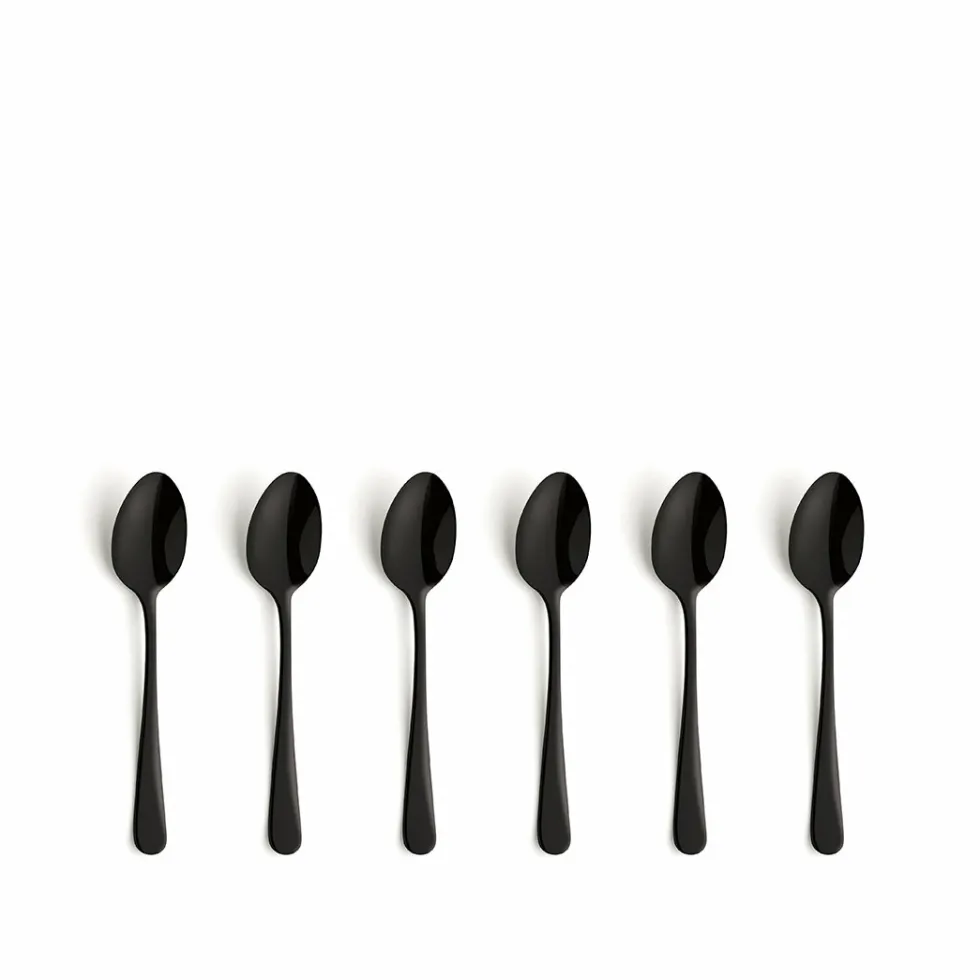 Koffielepels set van 6 Austin Vintage zwart Amefa