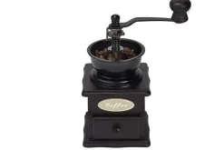 Koffiemolen zwart hout retro