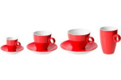 Koffie schotel 13,5 cm rood Bart Maastricht Porselein Colour Cafe