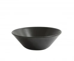Kom rond mat zwart 17,5 cm