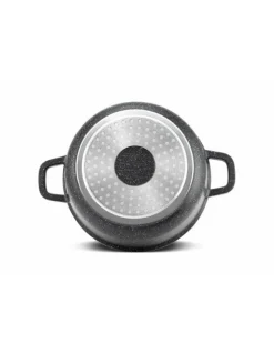 Kookpan Keramische Coating 24 cm Zwart-Zilver Edënbërg Stonetec Line