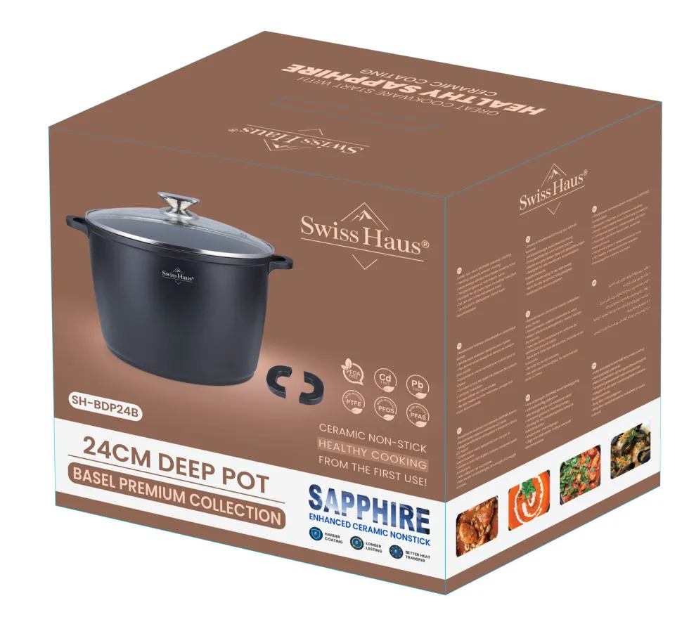 Kookpan marmeren coating 24 cm