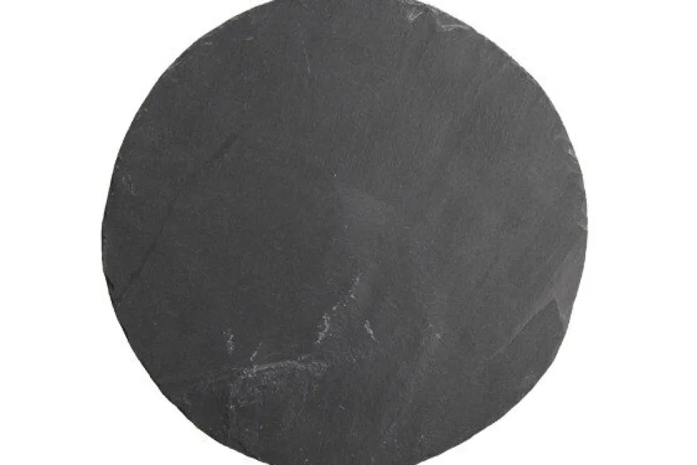 Leisteen bord rond 21 cm