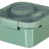 Lunchbox met bestek en sausbakje Smart to go eco groen 1,1 L Curver