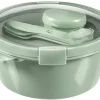 Lunchbox met bestek rond 1,6 L groen Smart to go eco Curver