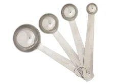 Maatlepels set van 4 RVS