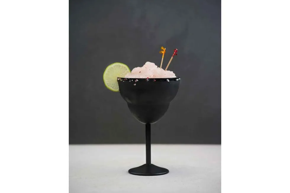Margarita glas 50cl mat zwart RVS