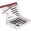 Messenset marmeren coating 6-delig rood grijs