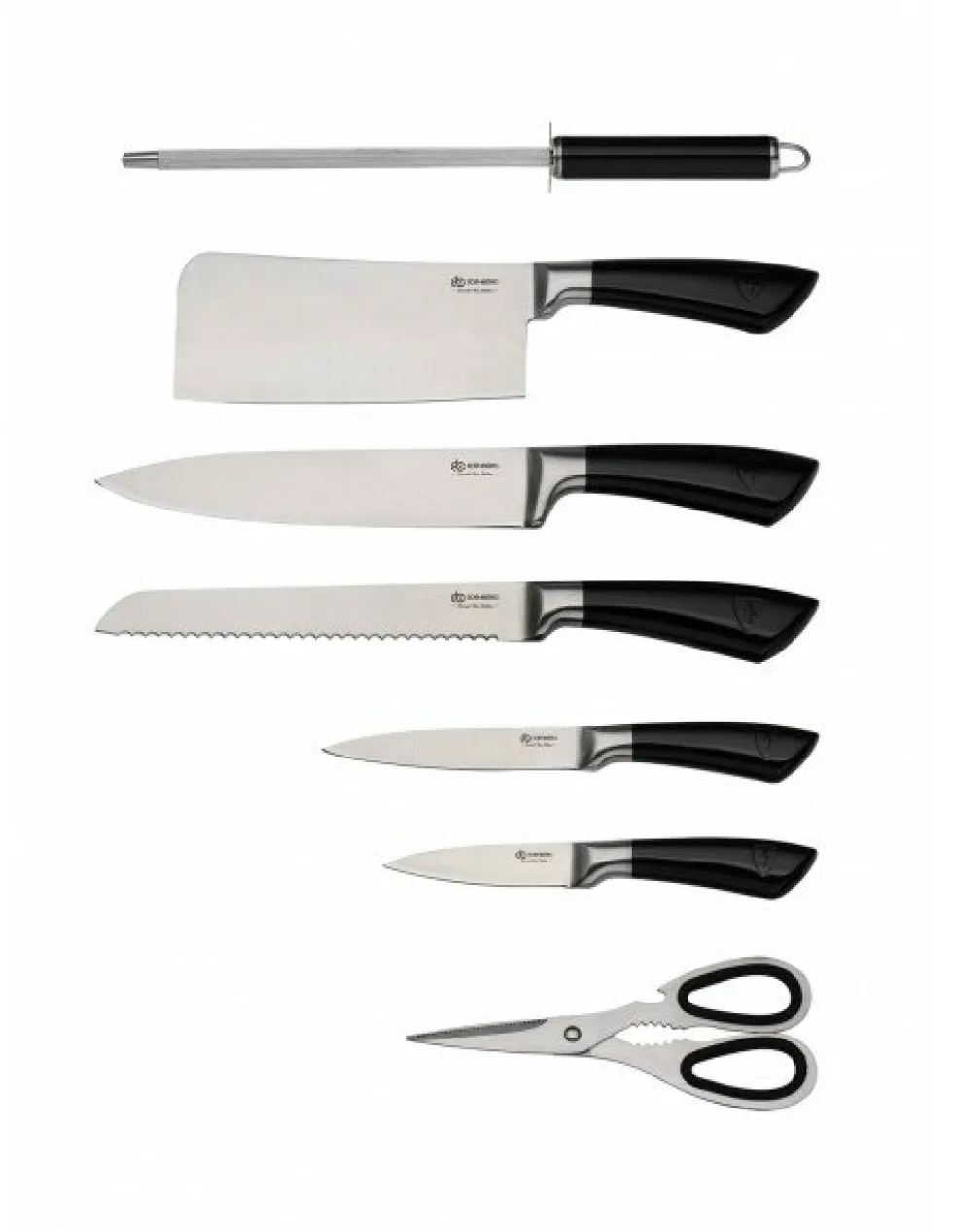 Messenset met Luxe Messenhouder 8-Delig Black Line Edënbërg