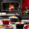 Mini braadpan gietijzer 10 cm rood Slowcook