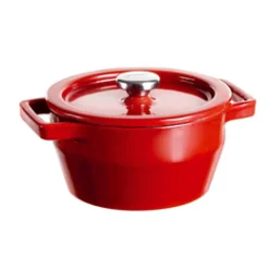 Mini braadpan gietijzer 10 cm rood Slowcook