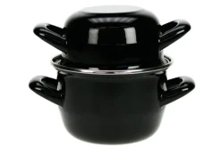 Mini mosselpot zwart 0,5kg - 12 cm