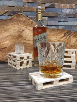 Mini pallet onderzetters set van 4