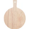 Mini serveerplank rubberhout 14cm set van 4