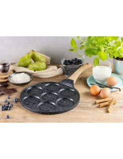 Pannenkoekenpan Keramische Coating 26 cm 7 Kops Edënbërg Stonetec Line hout