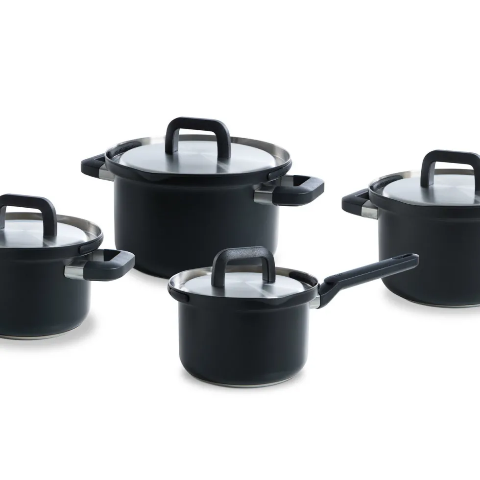 Pannenset 8-delig BK Flow Cool Black