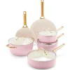 Pannenset 10 delig Greenpan Padova Blush Pink Gold