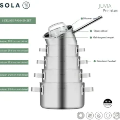 Pannenset 10 delig Juvia Sola
