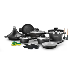 Pannenset keramische coating 20-delig zwart