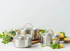 Pannenset RVS 6-delig Greenpan Padova 3-Ply uncoated