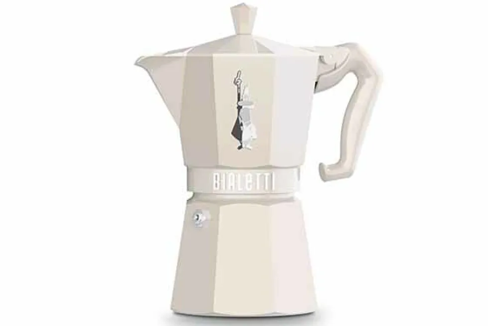 Percolator Moka Express Bialetti cream 6-kops