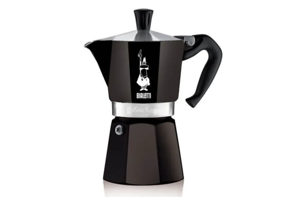 Percolator Moka Express Bialetti zwart 3-kops